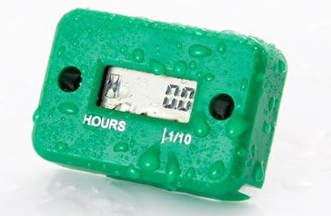 Motormeters® Essential Water Proof Hour Meter / Service Gauge for Dirtbikes Go-karts, Boats, ATV Jetskis (green)