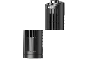 GRIDR Bladeless Table Tower Fan with Remote Control 3 Speed Settings, 80° Wide-Angle Oscillation Tower Fan, 13" Compact & Portable, Rapid Cooling, Quiet Operation for Living Room