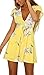 Colin Twain Women Floral Print Sleeveless Sexy Deep V-Neck Tunic Top Casual Mini Dresses