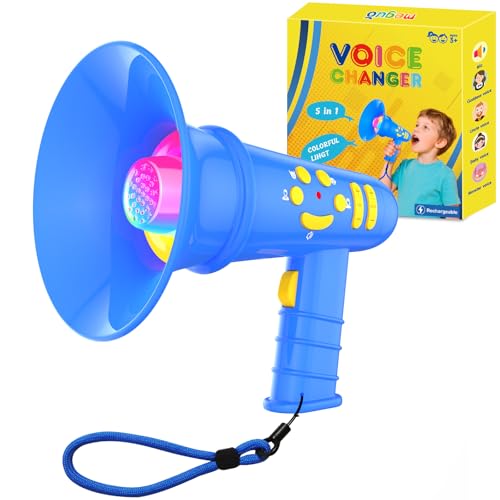 MEGUO Voice Changer for Kids,Birthday Gift for Boys Girls Ages 3,4,5,6,7,8 - Boy Toys for 3-8+ Year Old - Noise Maker Prank Gift for Christmas,Easter,Halloween,Cool Gadgets for Boys Toddler (Blue)