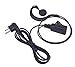 Arama G Shape Soft Ear Hook Earpiece Headset with Push to Talk and Microphone for Motorola Talkabout Dual Pin 2 Way Radio (A101M01)