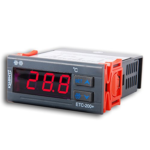 Temperature Controller, RISEPRO Mini Temperature Controller Thermostat Aquarium 120°C Incubator Refrigerator Homebrew ETC-200