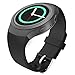 Gear S2 Watch Band, MoKo Soft Silicone Replacement Sport Band for Samsung Gear S2 (SM-R720 / SM-R730 ONLY) Smart Watch, NOT FIT S2 Classic Watch (SM-R732 & SM-R735), NOT FIT Gear Fit2 Watch, BLACK