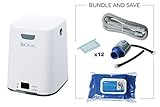 SoClean 2 CPAP Cleaner and Sanitizer Bundle with Adapter for Respironics DreamStation, 12 CPAP Filters, CPAP Hose and Pack of Mask Wipes
