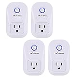Smart Plug, Alexa Socket Outlet DILISENS Wireless Timing Smart Switch Remote Control Your Smart Home Devices, Wi-FI, No Hub Required, Works with Amazon Echo / Google Home- UL Listed (4 Pack )