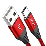 USB Type C Cable, [2Pack/6.6ft] Eakase USB A to USB C Nylon Braided Fast Charger Sync Cord for Samsung Galaxy S9 S8 Note 8, LG V20 G5, Pixel, Nexus 5 X 6P, Moto Z, OnePlus 5 3T, Nintendo Switch (Red)