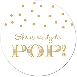 40 Ready To Pop Baby Shower Stickers