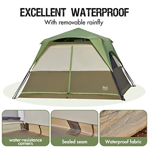 Timber Ridge 6 Person Instant Cabin Tent, Waterproof Windproof Tents