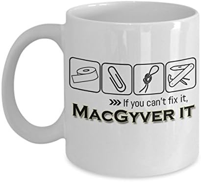 MacGyver It - White Ceramic Tea or Coffee Fan-inspired Mug - Best Unique Funny Gift for Men