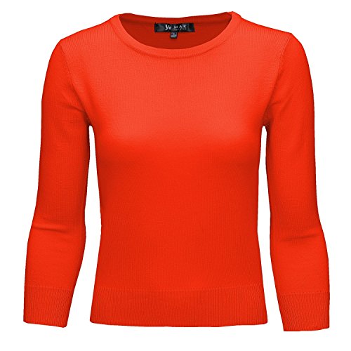 YEMAK Light Weighted Daily Sweater,10Colors,Vintage Inspired, Pinup, Mak MK3636-FST-L