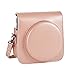 Phetium Protective Case Compatible with Fujifilm Instax Square SQ6 Instant Film Camera, Soft PU Leather Bag with Adjustable Shoulder Strap (Blush Gold)