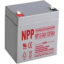 NPP 12V 5 Amp NP12 5Ah Rechargeable Sealed Lead Acid Battery F1 Terminals