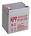 NPP 12V 5Ah Rechargeable AGM Battery, NP12-5Ah F1 12Volt SLA Batteries Backup Replacement for Garage Door Opener, Alarm System, Ride On Toys, Emergency Lighting