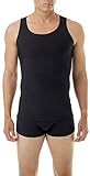 Underworks Mens Microfiber Compression Tank, 2X, Black