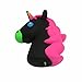 New 2600mah Blakc Unicorn Emoji Cartoon Cute Funny PVC External Battery Portable Charger 2600mah Power Bank for iPhone 7 Plus 6 6S Plus 5S 5C 4S Samsung Galaxy S7 S6 Edge S5 (Black Unicorn)