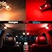 Yorkim 194 Led Bulb Red Canbus Error Free 3-SMD 2835 Chipsets, T10 Red Interior Led For Car Dome Map Door Courtesy License Plate Trunk lights with 194 168 W5W 2825 Sockets Pack of 10, Redthumb 3