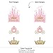 Big Dot of Happiness Little Princess Crown - Pink and Gold Princess Baby Shower or Birthday Party Centerpiece Sticks - Table Toppers - Set of 15
