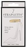 Strapletto Secured Shoes Women's Ankle Strap Attachable Heel Liner Straps with Buckle Anti Slip Hold Loose Heels, Wedges, Flats (Nude), Small - Large