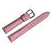 12mm Women's Pink Genuine Replacement Leather Watch Band Alligator Grain 6.89cm Length