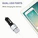 Dual USB Car Charger-oulin's Quick Charge 3.0 and 5V/2.4A 30W Total Output Car Charger for Samsung Galaxy S8/S7/Edge,iPhone 7/6s/Plus,iPad Pro/Ari 2/Mini,Nexus,HTC and Dashcam (Black)