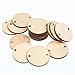 Bememo 100 Pieces 1.5 Inch Wooden Round Tag with Hole and 50 Pieces Stainless Steel S Shaped Hooks for Family Board Chore DIY