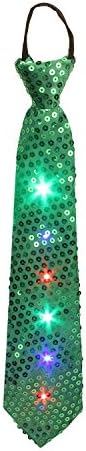 DX DA XIN Light Up LED Sequin Neck Ties Novelty Blinking Party Toy Neckties