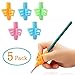 HILELIFE Pencil Grips - 6 Pack Ergonomic Writing Training Aid Correction Silicon Gel Pencil Grips for Kids, Preschoolers (4 Colors)