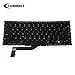 SUNMALL Replacement Keyboard Without Backlit and Frame Compatible with Apple MacBook Pro A1502 13