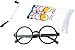 Style Vault KD01 Baby Infant Toddler Age 0-24 Months Round Costume Glasses (Round Black-clear)