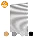 LUCKUP 6 Pack Cordless Light Filtering Pleated Fabric Shade,Easy to Cut and Install, with 12 Clips (36