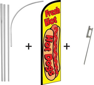Hot Dogs Windless Banner & Pole Kit