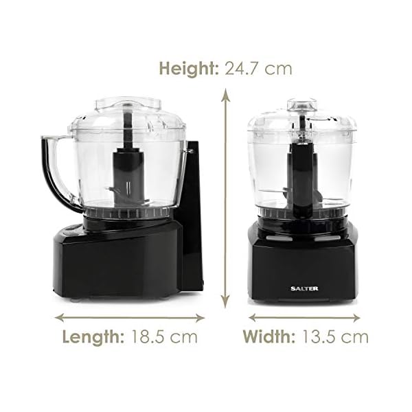 Salter EK3171 8 In 1 Compact Food Processor, Prep Pro Mini Electric Food Chopper, 1L BPA-Free Easy Pour Jug, Stir, Mix…