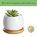 IHUIXINHE Bamboo Plant Saucer Round Plant Pot Tray Indoor Outdoor Plants, Set of 6 (Round)