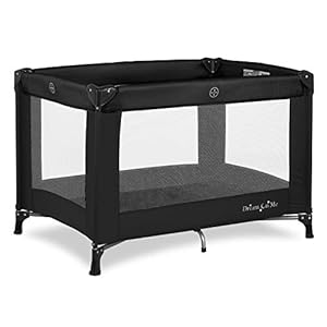 Dream On Me Nest Portable Play Yard With Carry Bag And Shoulder Strap, Black