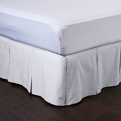 Ashton Detachable Bedskirt (Queen Size, White, 21" Drop) Easy on