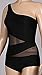 Chuanqi Women's Plus size Sexy Off-shoulder Mesh Swimsuit One Piece