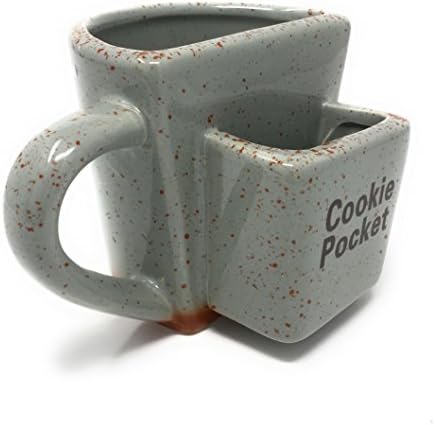 Rustic Green Coffee or Tea Cup/Mug with Cookie Holder or Tea Bag Holder - 10 oz Great for a Novelty Gift