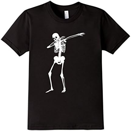 Kids Dab Halloween Skeleton t-shirt 8 Black