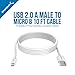 Sabrent 22AWG Premium 10ft Micro USB Cables High Speed USB 2.0 A Male to Micro B Sync and Charge Cables [White] (CB-MUW1)