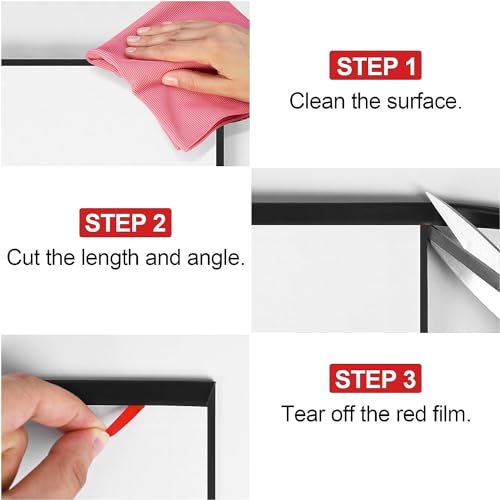 Beynant Rubber Edge Trim U Channel, Self Adhesive Sheet Metal Edge Guard Protector, Seal Strip for Car Doors, Steel Plates, Glass, Hatches, Table Corners, Fit 1/16"(1.6mm), 20Ft Length, Black