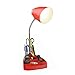 Simple Designs LD1002-RED Gooseneck Organizer Desk Lamp with iPad Tablet Stand Book Holder, Red