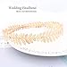 JAKAWIN Bride Wedding Headband Gold Leaf Headpiece Bridal Hair Crown for Women HB009