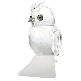 H&D Clear Crystal Owl Figurine Collection Paperweight Table Centerpiece Ornament