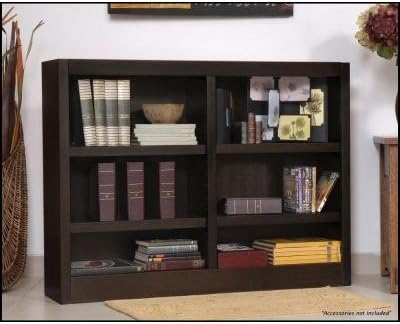 Concepts in Wood Double-wide 6-shelf Bookcase, Espresso