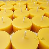 BCandle 100% Pure Beeswax Tea Light REFILLS (no cup) (12)