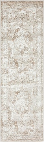 Unique Loom Sofia Collection Beige 2 x 7 Runner Area Rug (2' x 6' 7")