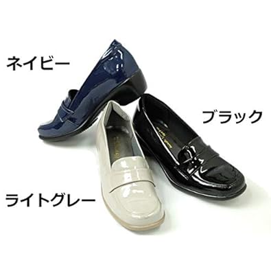 Amazon パンプス 防水 ローファー エナメル レインパンプス 太ヒール