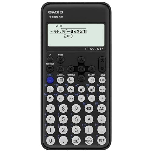 CASIO FX-82DE CW ClassWiz Schulrechner, natuerliches Display, 310 Funktionen