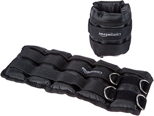 Amazonbasics adjustable ankle weights - 2.5lb, set of 2