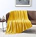 Love's cabin Flannel Fleece Blanket Throw Size Yellow Throw Blanket for Couch, Extra Soft Double Side Fuzzy Plush Summer Blanket, Fluffy Cozy Blanket for Adults Kids or Pet (Lightweight,Non Shedding)